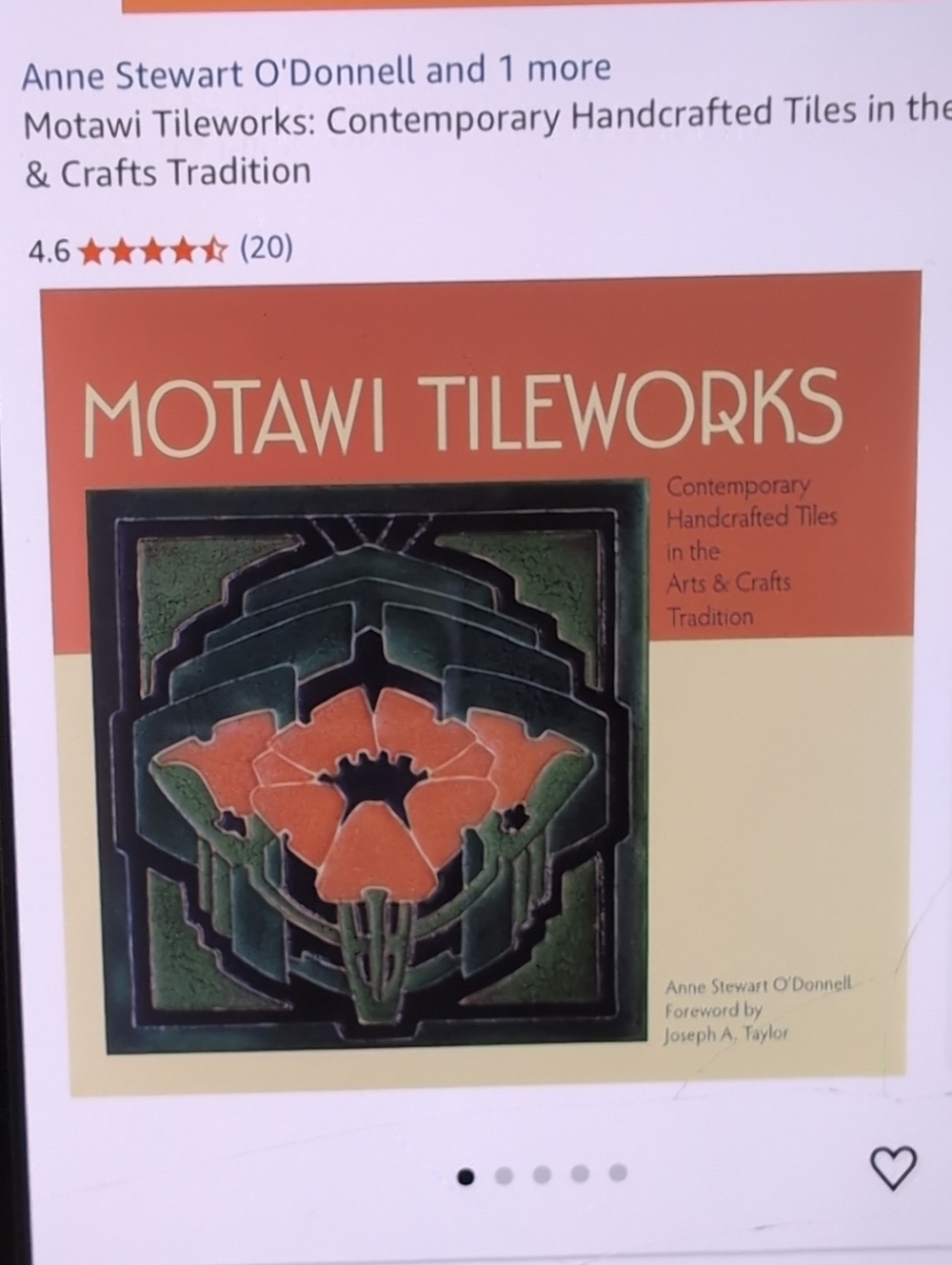 Motawi Poppy Tile 4x4 (Mid-century Modern Style) - Picture 10 of 10